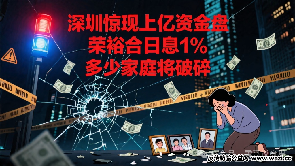 深圳惊现上亿资金盘，【荣裕合】日息1%，又将导致多少人家庭破碎