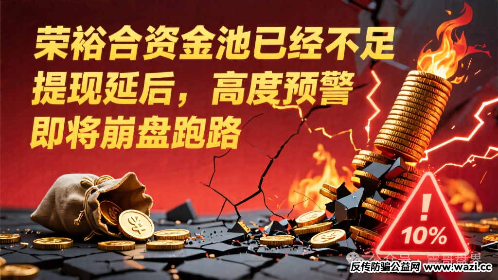 【荣裕合】资金池已经不足提现延后，高度预警，即将崩盘跑路！