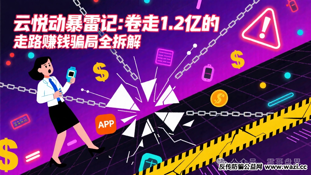 骗局揭秘【云悦动】卷走1.2亿的走路赚钱骗局全拆解！
