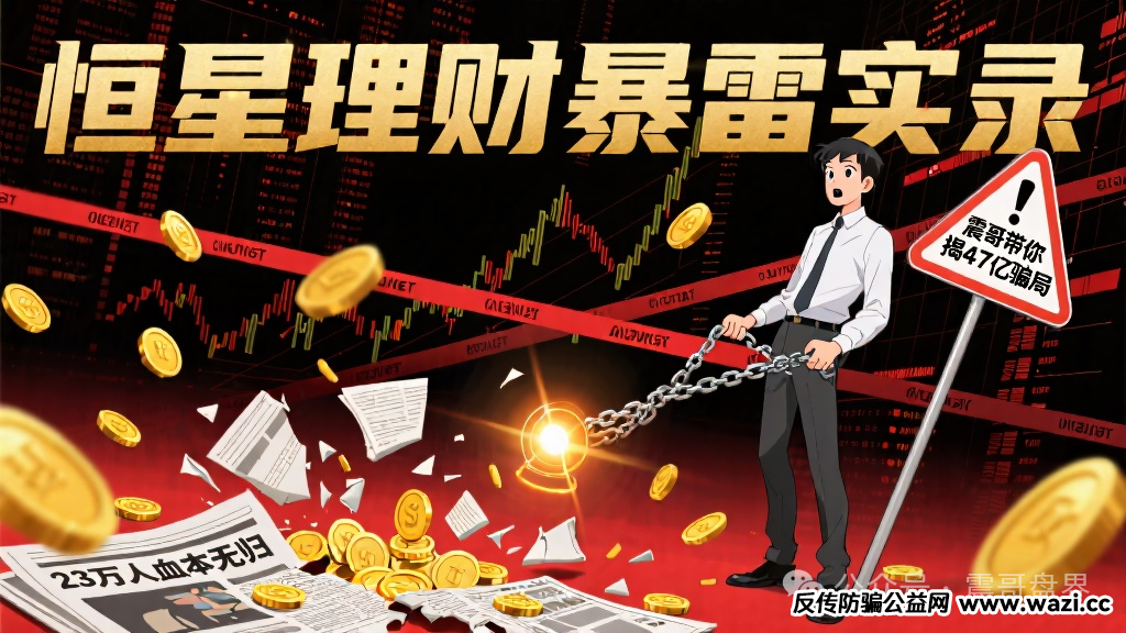 【恒星理财】暴雷实录；47亿骗局的老底，23万人血本无归！