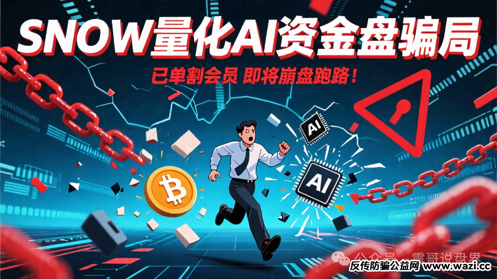 【SNOW量化AI】资金盘骗局,已经单割会员,即将崩盘跑路!