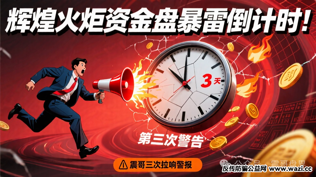 【澳门辉煌火炬】资金盘暴雷倒计时!震哥三次拉响警报!