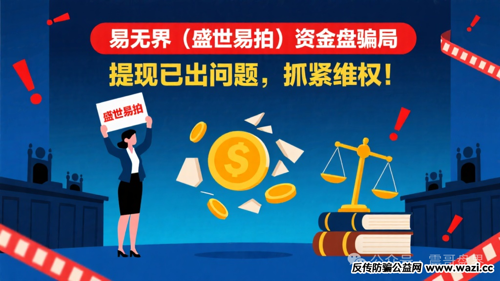 【易无界(盛世易拍)】资金盘骗局,提现已经出问题,抓紧维权!
