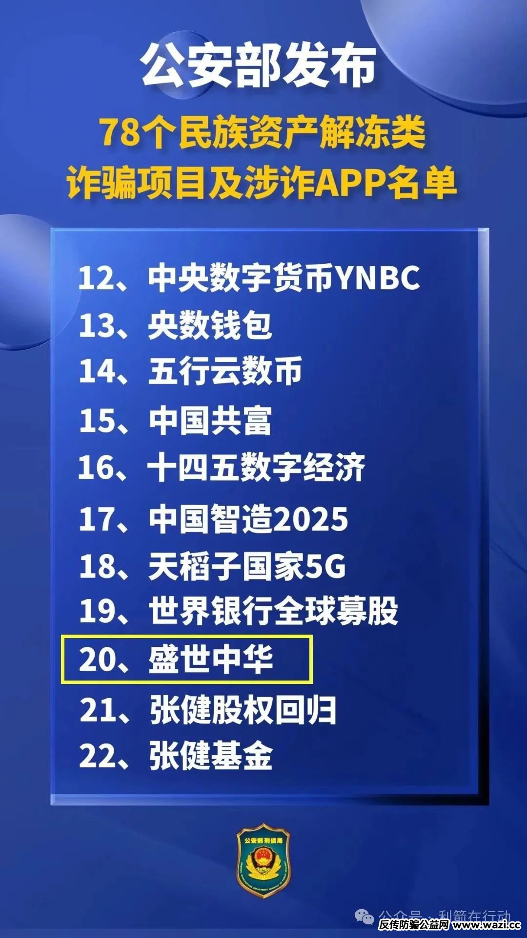 紧急预警！“盛世中华” 诈骗项目卷土重来，已被公安部点名，务必警惕！