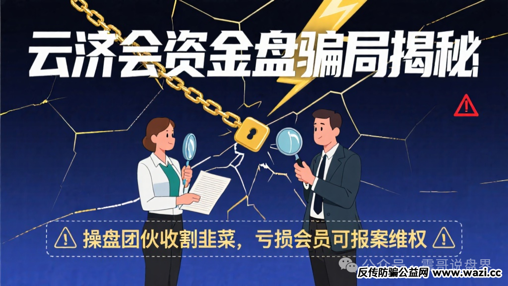 【云济会】资金盘骗局揭秘:操盘团伙收割韭菜,亏损会员可报案维权。