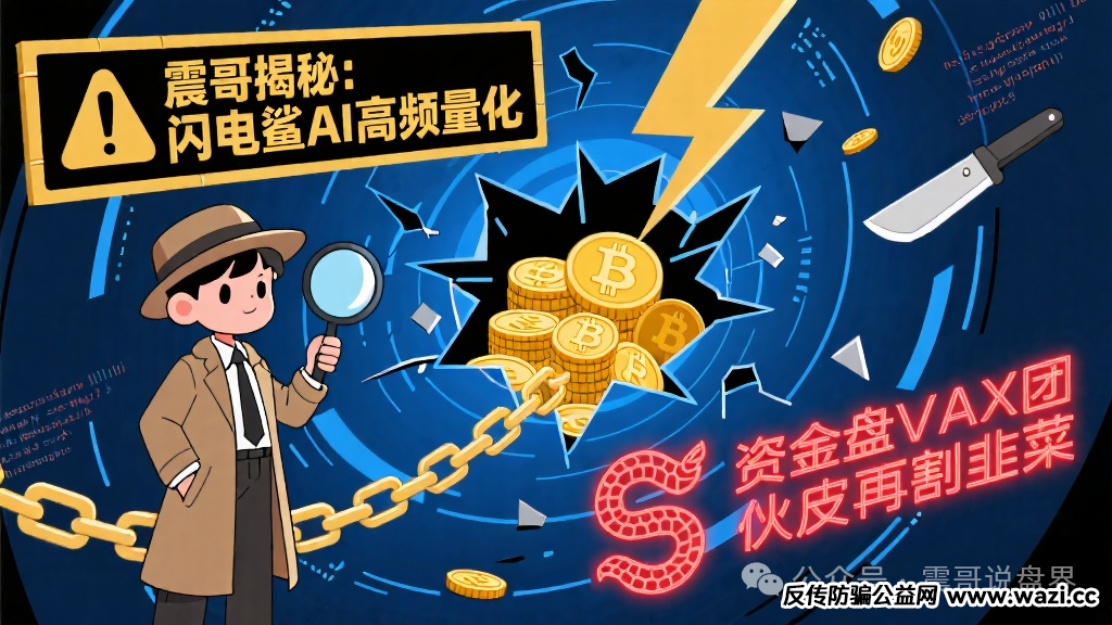 揭秘:闪电鲨AI高频量化资金盘,VAX团伙换皮再割韭菜!