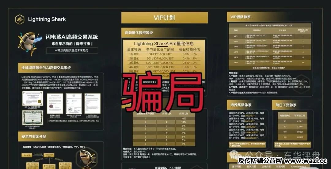 【闪电鲨】AI高频量化资金盘骗局，诈骗团伙再次开盘继续收割韭菜！
