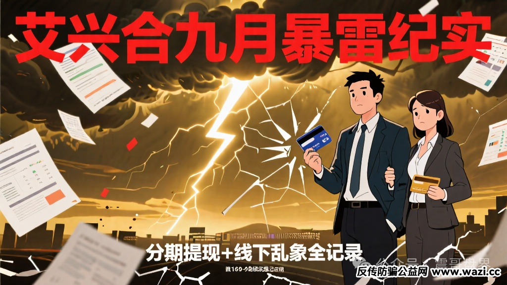 【艾兴合】九月暴雷纪实：分期提现+线下乱象全记录！