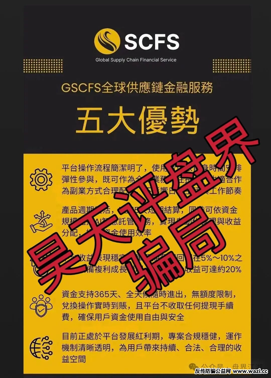 【GSCFS全球供应链】资金盘骗局,6个月了,会员5万多,操盘手圈钱几千万,即