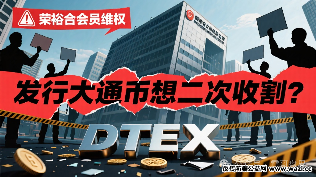 【荣裕合】已经有会员去公司维权，发行“大通币DTEX”想二次收割！