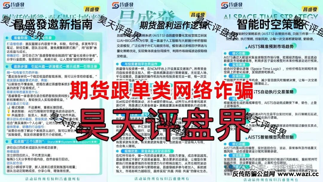 【昌盛發】期货跟单类资金盘骗局，大量单割会员，高度预警，即将崩盘跑路！